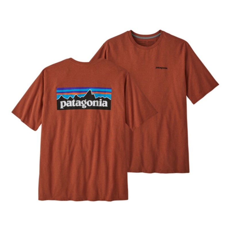 Patagonia Men’s P-6 Logo Responsibili-Tee – Quartz Coral Small