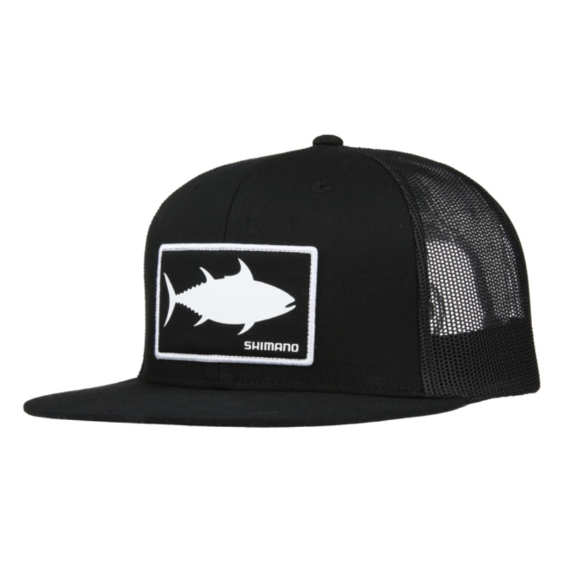 Shimano Original Flatbill Cap with Tuna Patch One Size Fits All Black