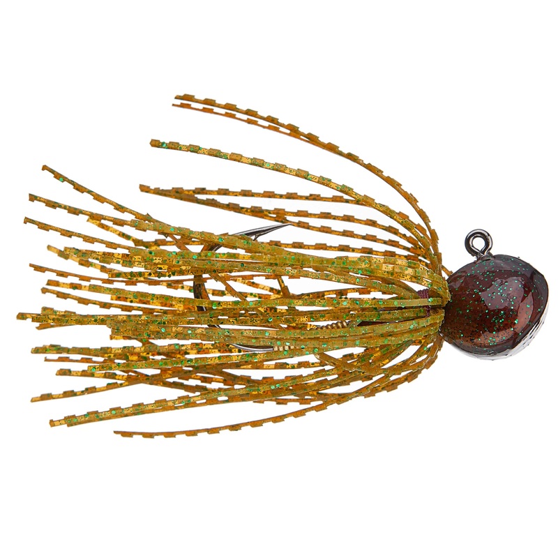 NISHINE FINESSE FOOTBALL JIG Pumpkin Pepper & Green Flake 3/8 oz