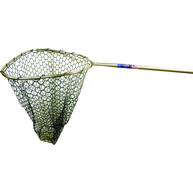 Ranger Standard Landing Net, 24″, Deep LtWt Rubber Net 19″x19″ Hoop w/36″ Handle