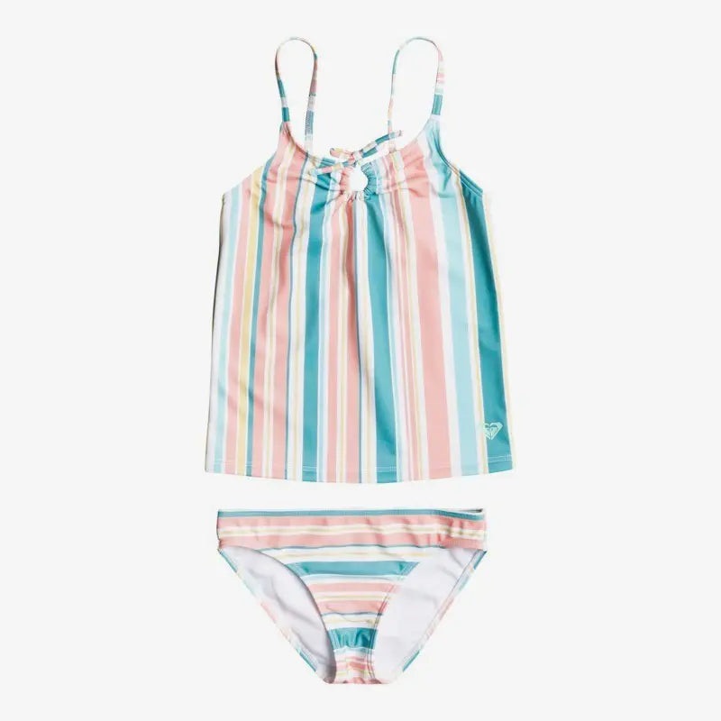ROXY GIRL’S HAPPINESS TANKINI SET LATIGO BAY BEACHY STRIPE 2