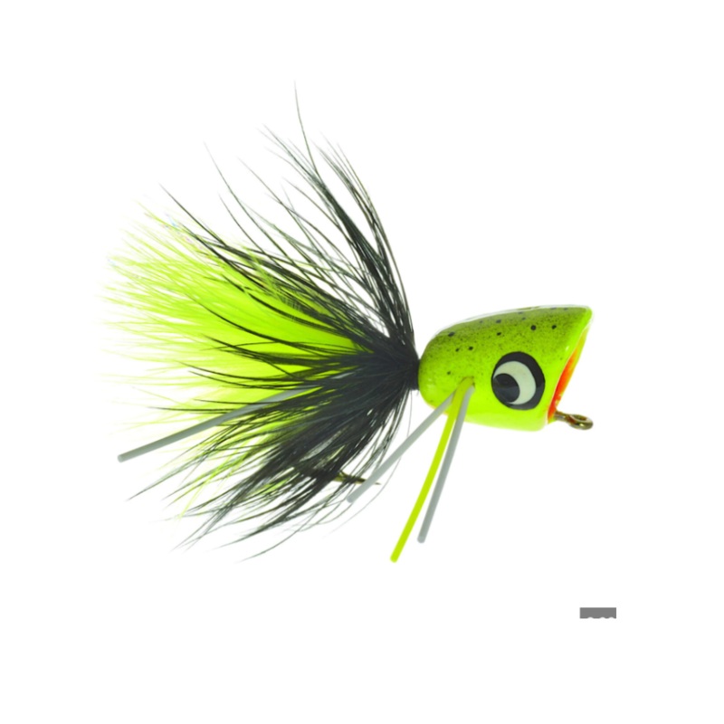 Umpqua Bass Popper w/ Weed Guard Moss Man 6