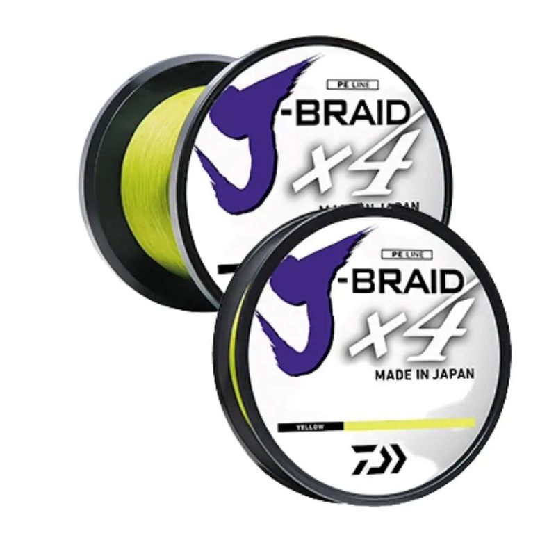 DAIWA J-BRAID x4 BULK SPOOL 3300 YDS YELLOW 65lb