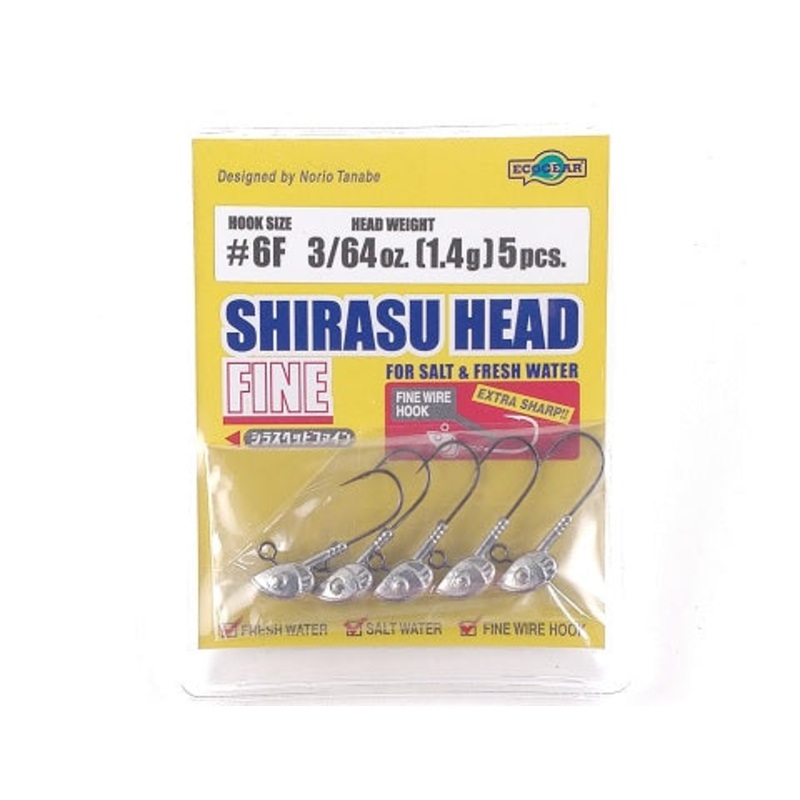 ECOGEAR SHIRASU HEAD FINE JIG HEAD #10 – 3/64 oz