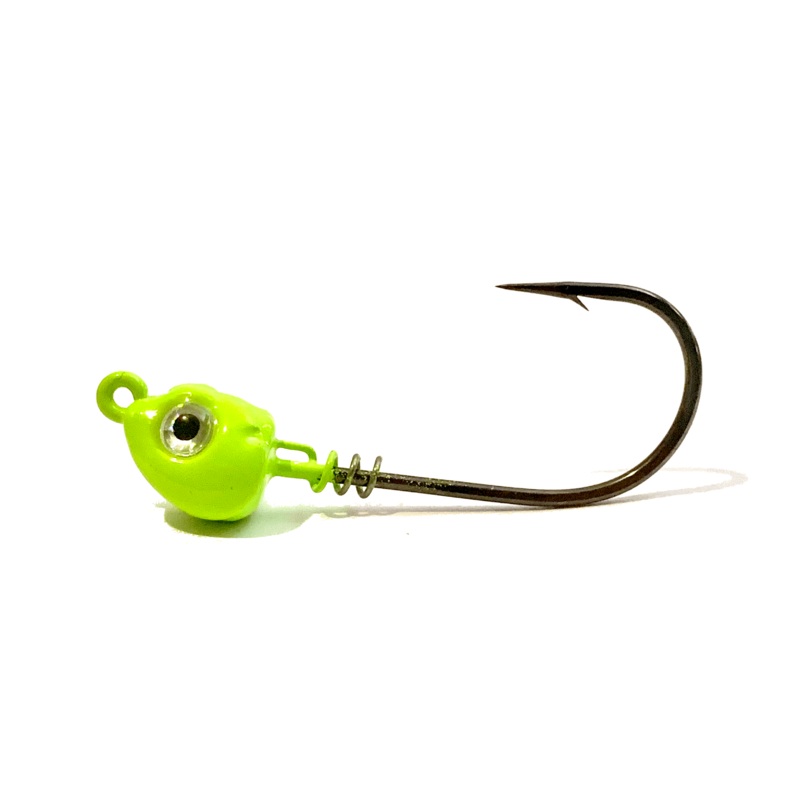 Green Chartreuse Inshore Slammer Saltwater Jig Heads 3pk 1/8oz