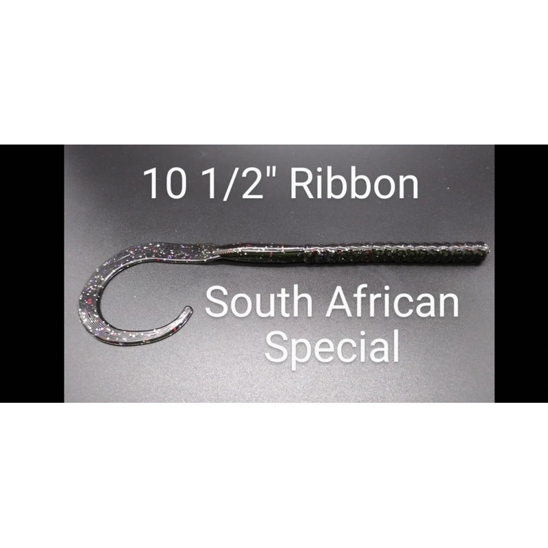 Tater Baits Ribbon Tail Worm – 10.5″ Cherry Seed