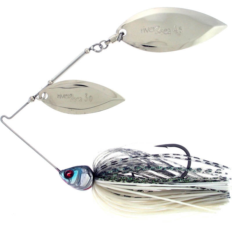 River2Sea Ish Monroe Bling Double Willow Spinnerbait 3/8 oz. Abalone Shad