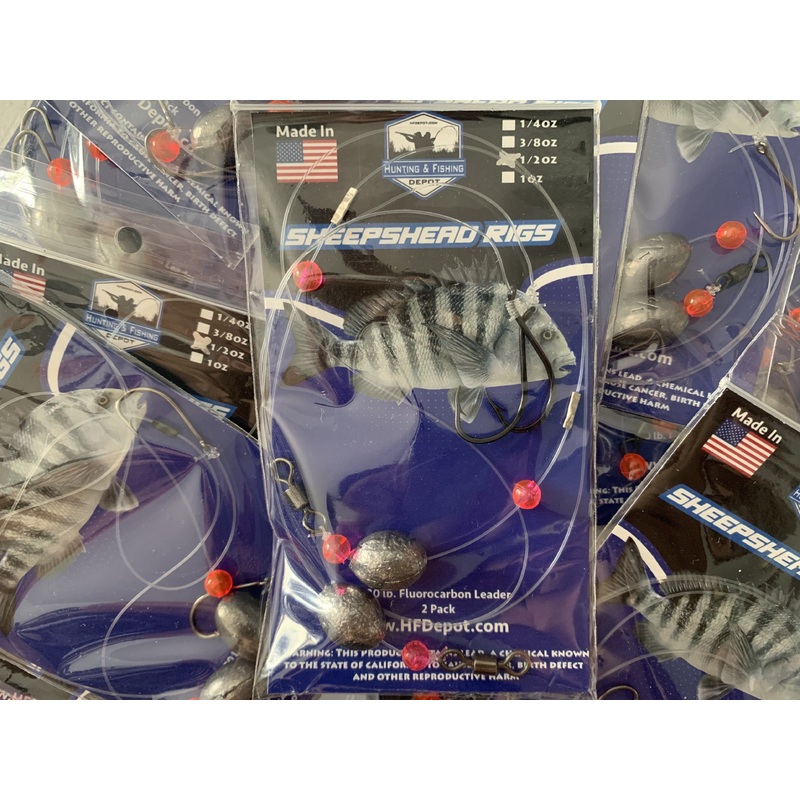 Sheepshead Rig 2 pk 1/0 (Octopus Hook) 1/4oz