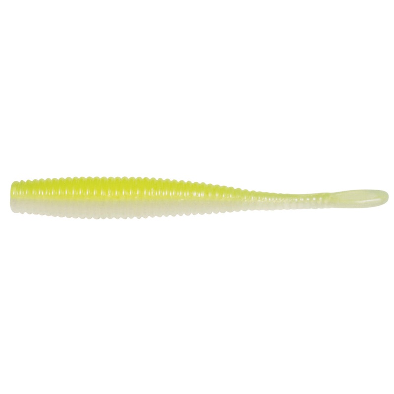 SPRO CJ Smasher 3 inch Worm Chartreuse White 3 inch