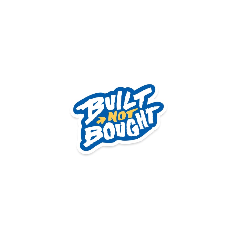 “Built Not Bought” Full Color Rod Decals Small