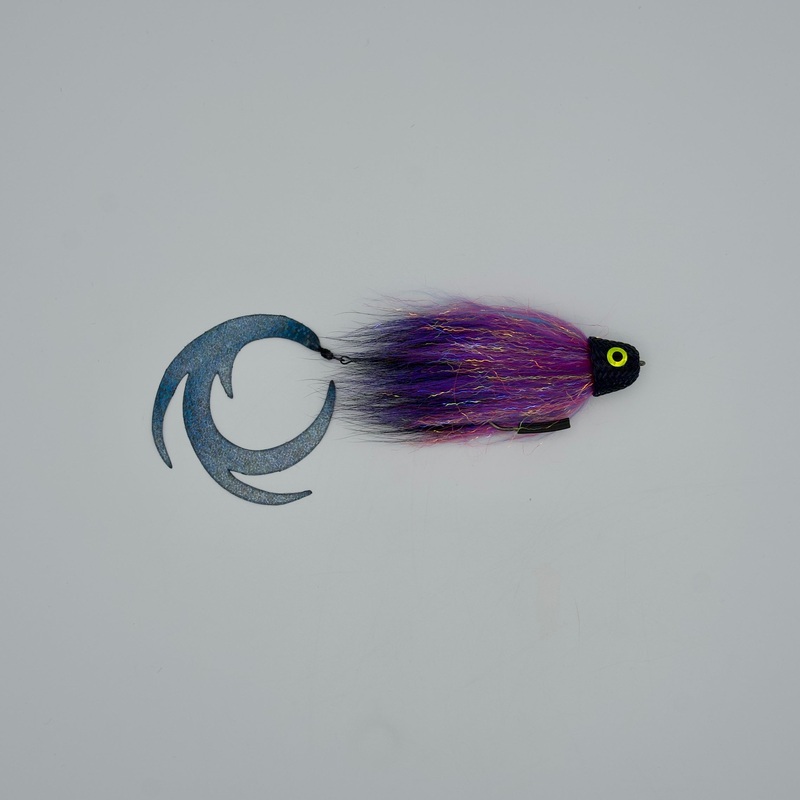 Chasin 50’s Single T-Bone w/ Dragon Tail Musky Fly Black/Orange