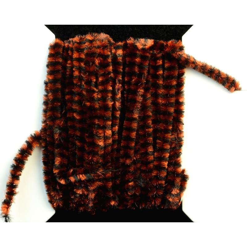 Hareline Variegated Chenille Black / Brown