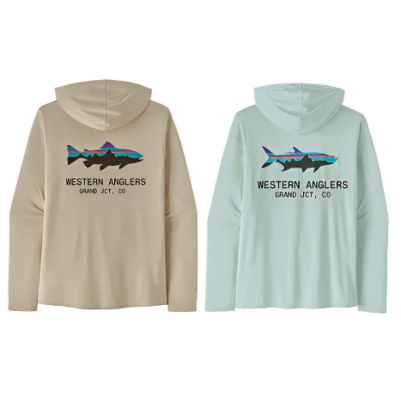 Patagonia – Men’s Cap Cool Daily Hoody – (Western Anglers Logo) Fitz Roy Trout: Pumice X-Dye M