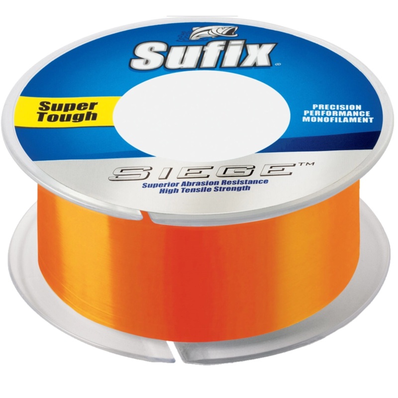 Sufix Siege Monofiliment Line 17lb, 330yds, Neon Tangerine