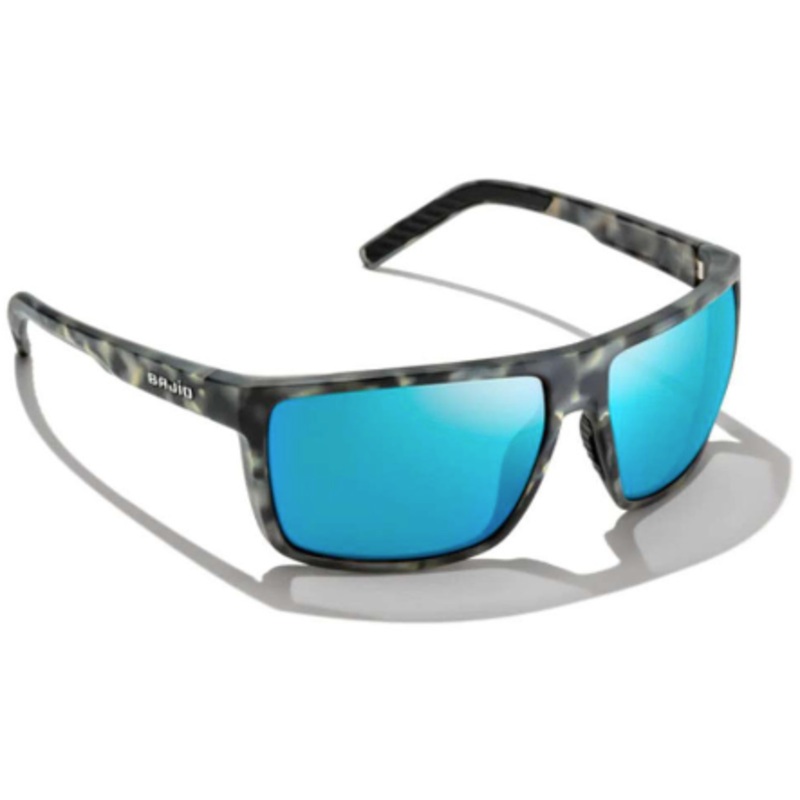 Bajio Toads Sunglasses Gray Camo Matte Frame/Blue Mirror Glass Lens