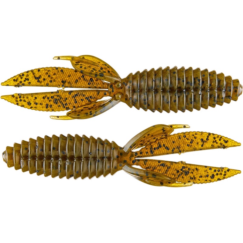 Reaction Innovations Smallie Beaver Soft Plastic Creature Bait 10 pack Bad Shad Green