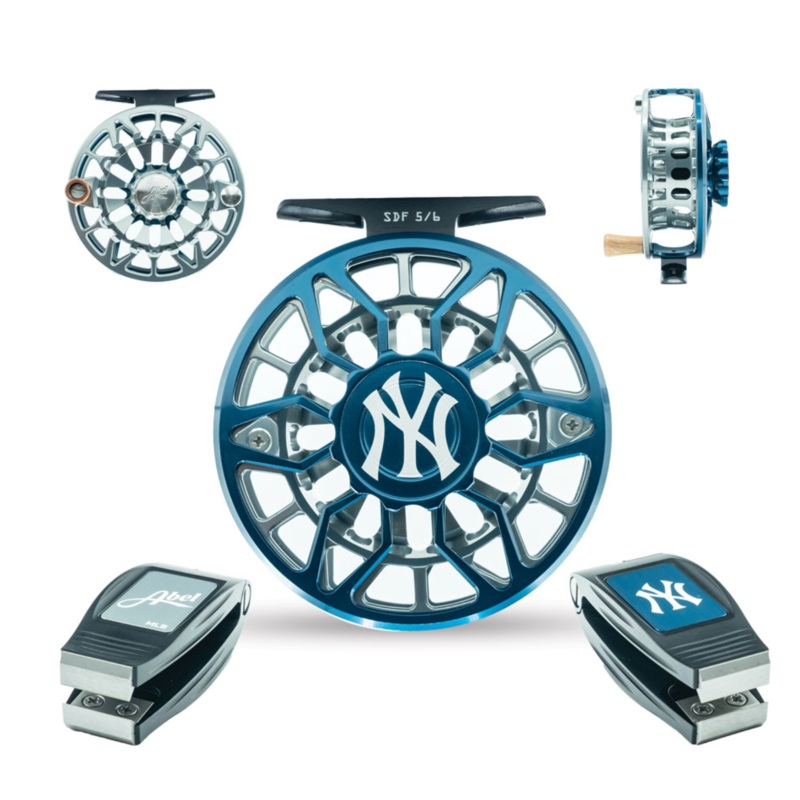 Abel SDF Fly Reel – New York Yankees – 5/6 WT with Matching Nipper 5/6 wt