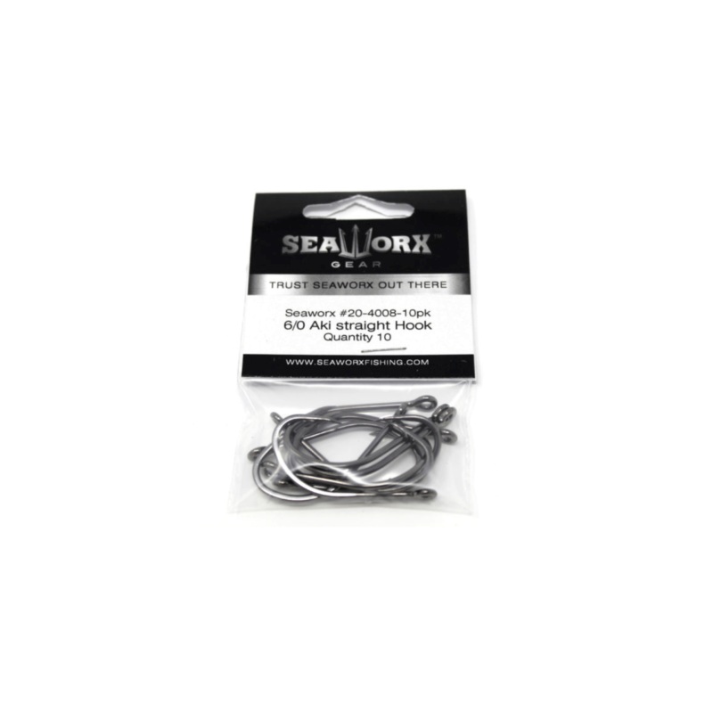 Aki Straight Hook 1/0 10 Pack