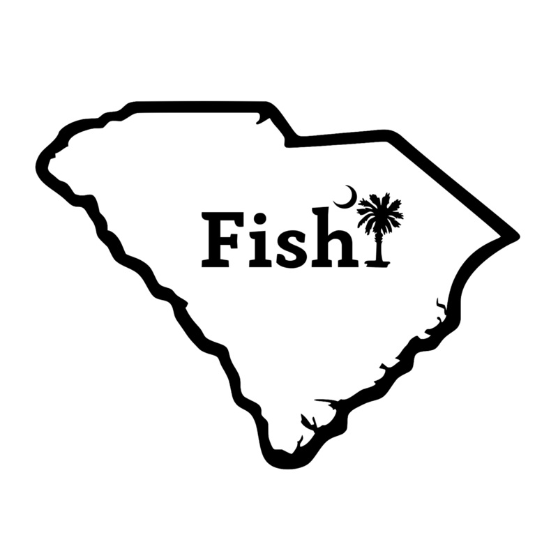 Fish South Carolina Palm Decal