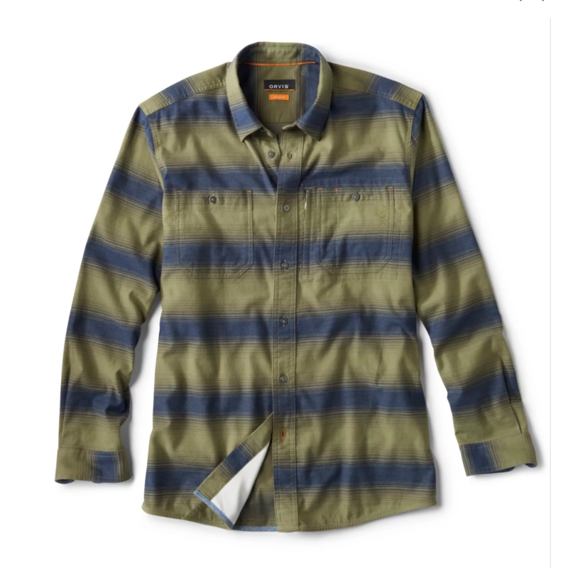 Orvis Men’s Flat Creek Tech Flannel Shirt – Loden Small