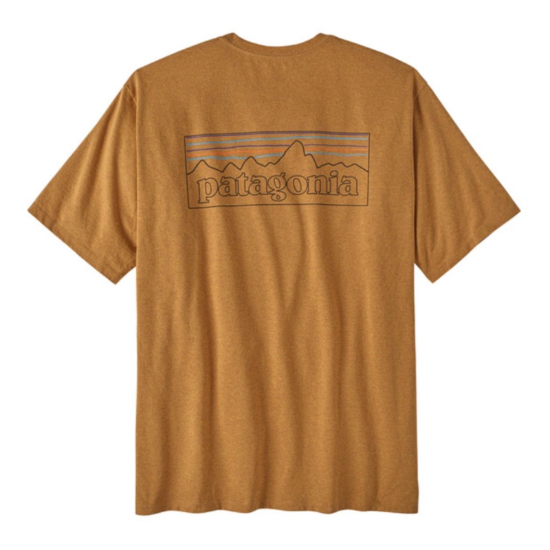 Patagonia Men’s P-6 Logo Responsibili-Tee – P-6 Outline: Golden Caramel Small