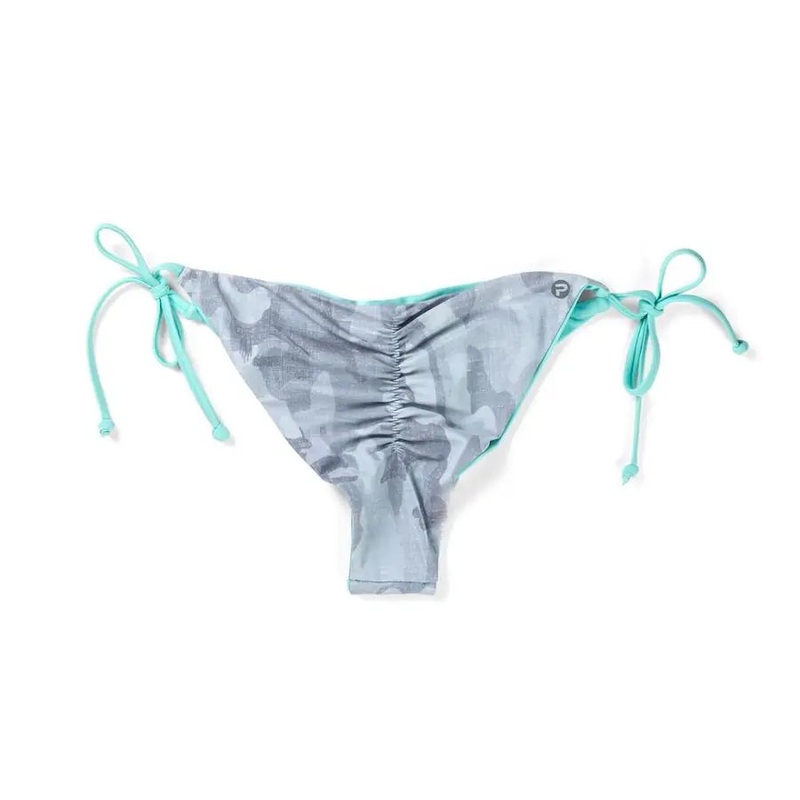 PELAGIC KEY WEST REVERSIBLE BIKINI BOTTOM FISH CAMO SLATE L