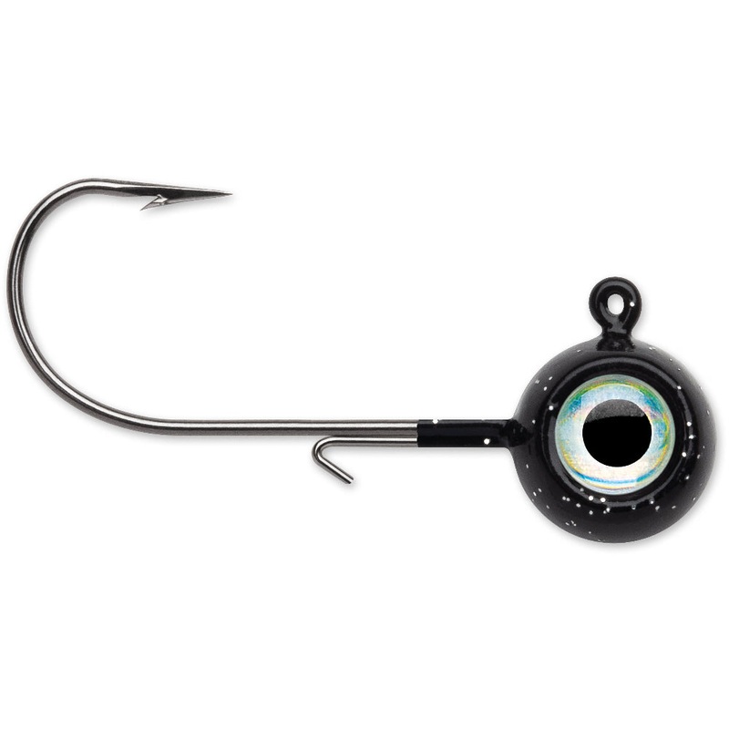 VMC Neon Moon Eye Jigheads Black 1/4 oz – 4 pack