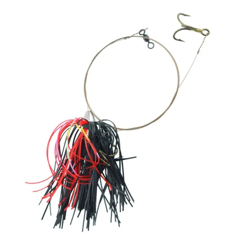 C&H LURES KINGFISH PRO RIG WITH KING BUSTER LURE BLACK / RED MYLAR