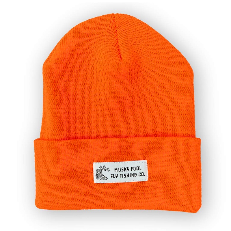 Musky Fool Trophy Hunt Beanie Whitetail Orange