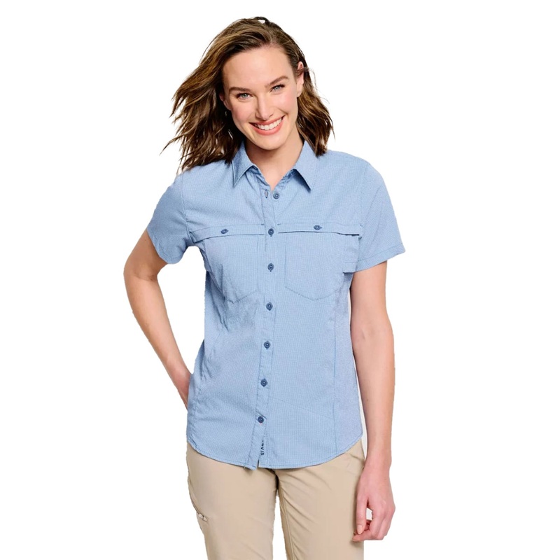 Orvis W’s Short Sleeve Open Air Caster Shirt Marine Blue XS