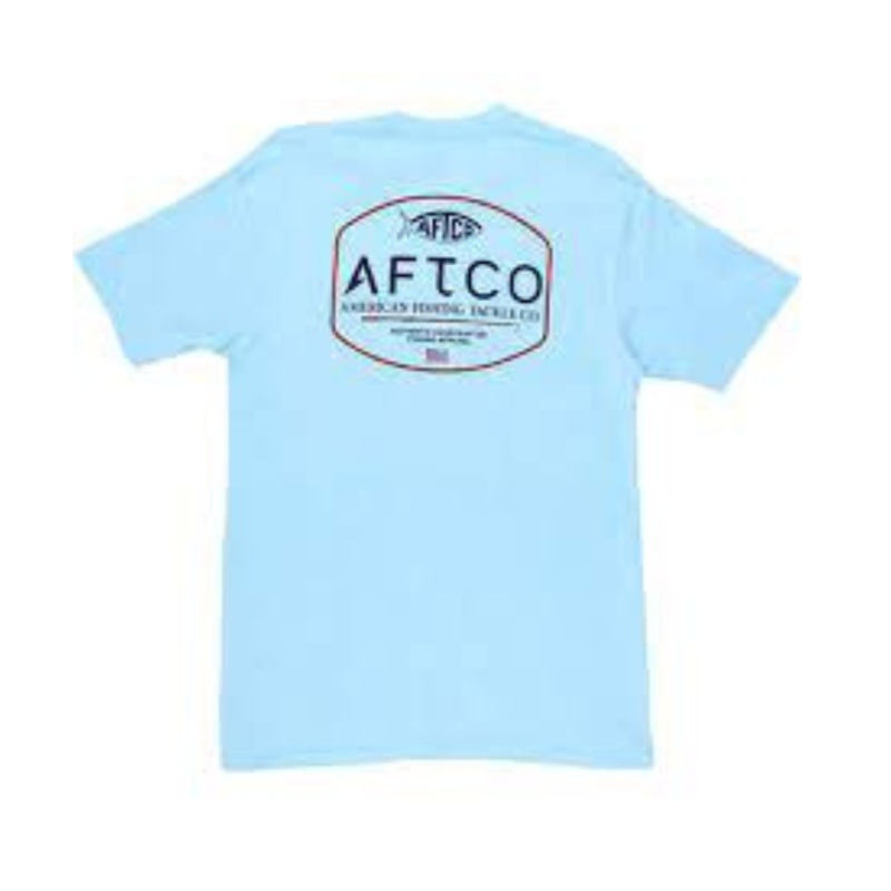 AFTCO HANDCRAFTED T-SHIRT LIGHT BLUE S