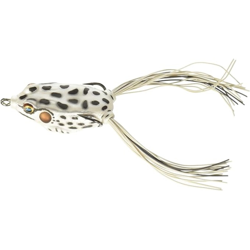 LiveTarget Frog Hollow Body Topwater Lure, 2 5/8″, 2/0, White