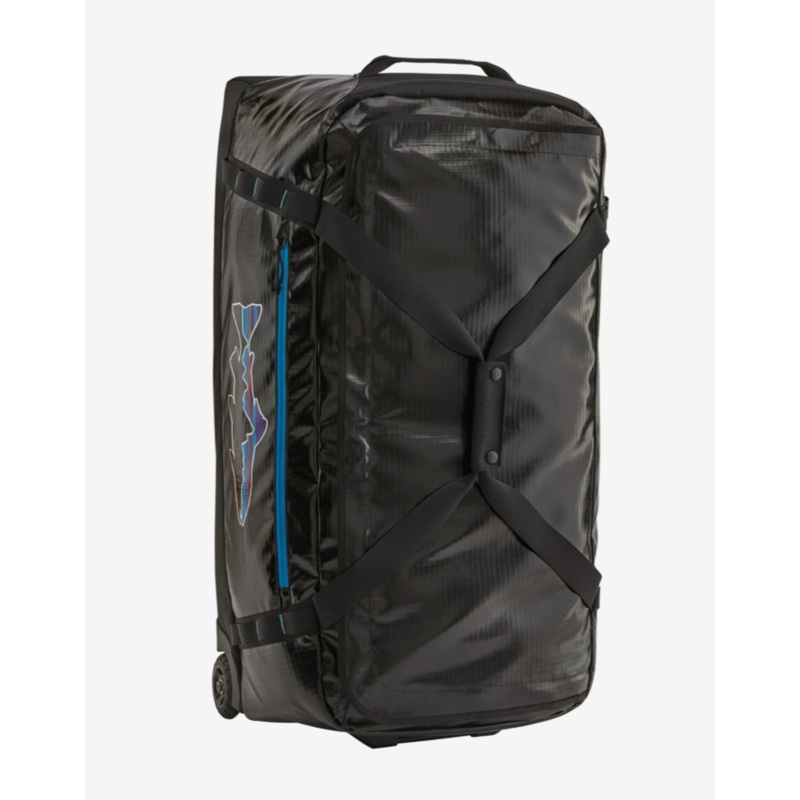 Patagonia Black Hole Wheeled Duffel Bag 100L – Black w/Fitz Trout