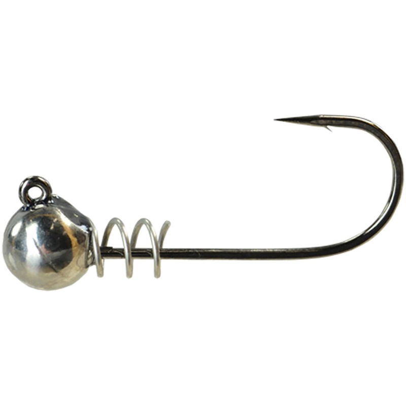 Picasso Lures Tungsten Spring Lock Ball Jighead – 2 Pack Unpainted 1/16 oz – 2/0 hook – 2 pack