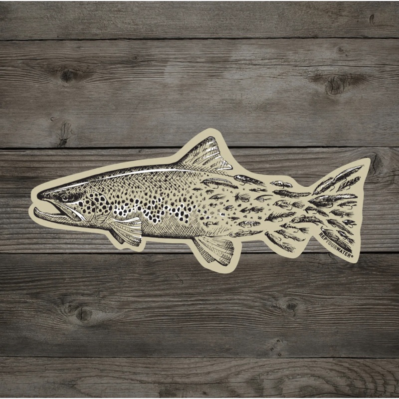 Rep Your Water – Brown Snacks Sticker