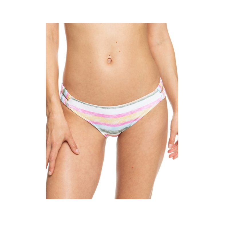 ROXY ISLAND IN THE SUN MODERATE BIKINI BOTTOMS BRIGHT WHITE  SUN STRUCK XS