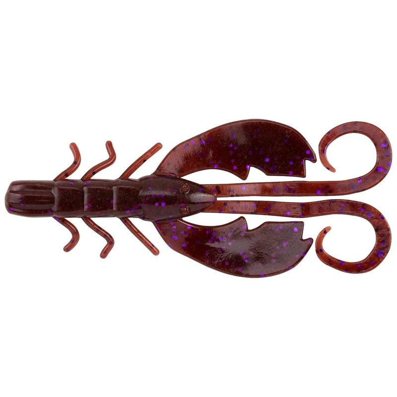Berkley PowerBait Crazy Legs Chigger Craw 4″ (8 Pk) Black Blue Fleck