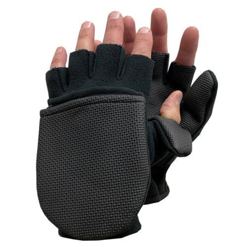 Glacier Glove Alaska River Series Flip Mitts Small Black