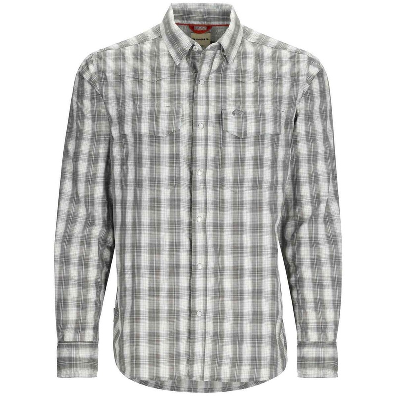 Simms – Men’s Big Sky Long Sleeve Shirt Exuma Plaid M