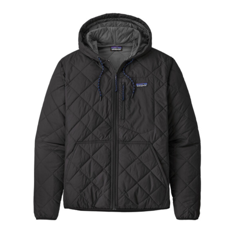 Patagonia Men’s Diamond Quilted Bomber Hoody – Black Small