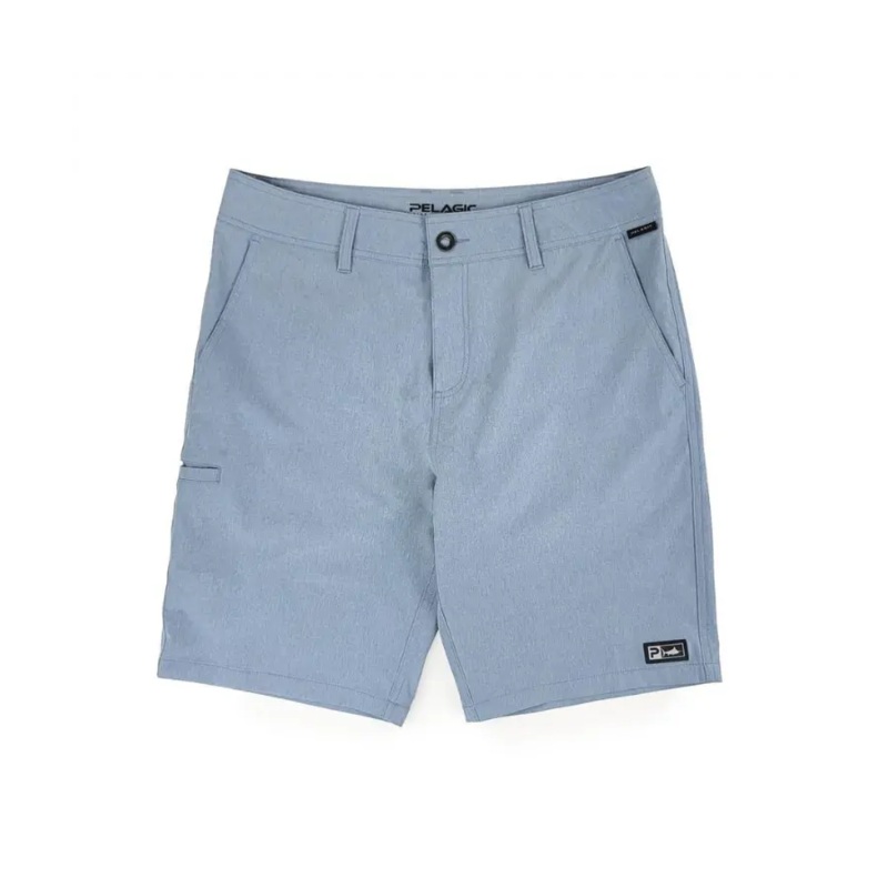 PELAGIC DEEP SEA FISH CAMO HYBRID SHORT GREY 40