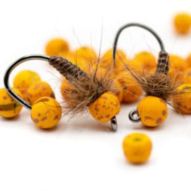 Firehole Round Speckled Tungsten Beads – Pumpkin Pie 2.0 mm
