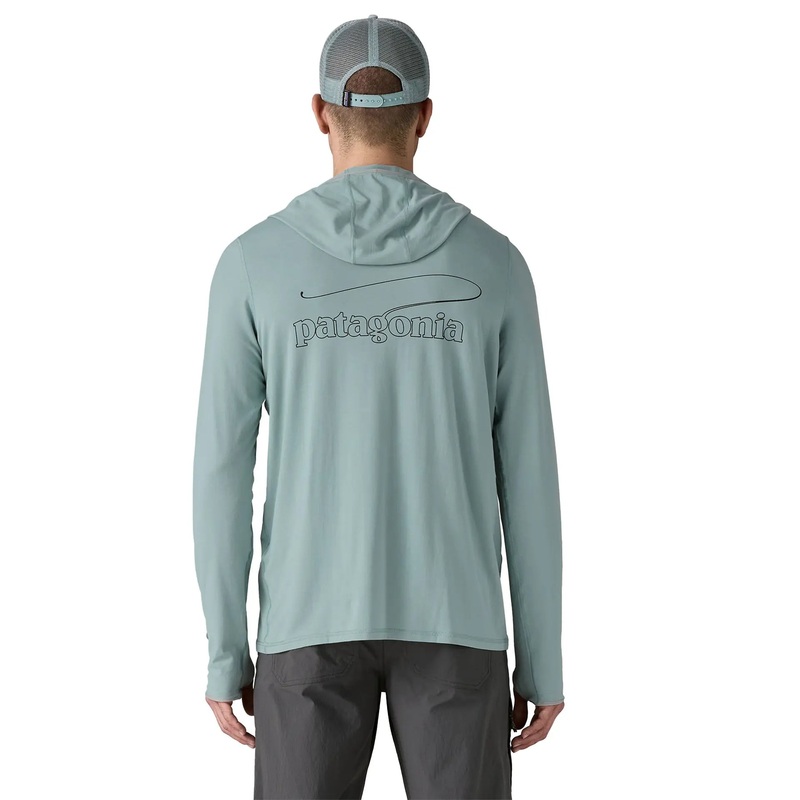 Patagonia M’s Tropic Comfort Natural Graphic Sun Hoody Casting Logo: Thermal Blue / CTMB XS