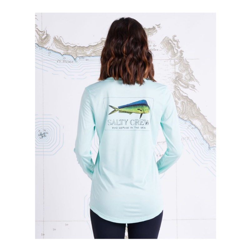 SALTY CREW EL DORADO SCOOP NECK L/S WHITE L