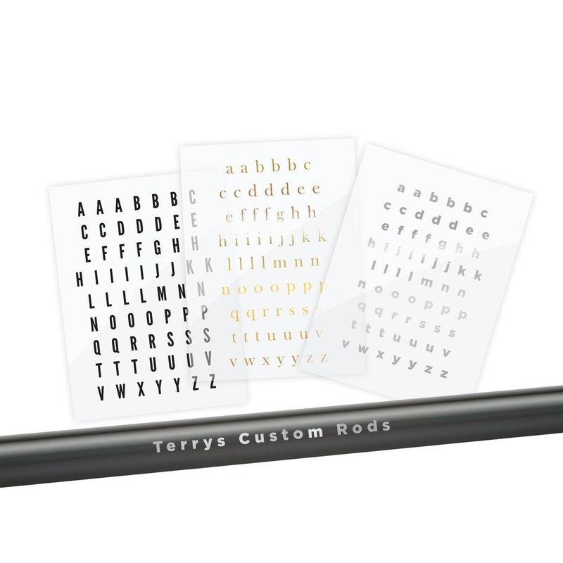 Alphabet Rod Decals – Peel & Stick Letters Block Large Gold