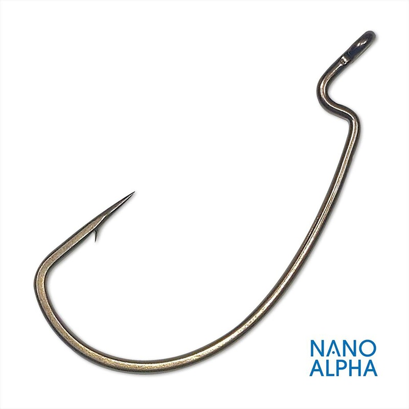 Gamakatsu Offset Shank Superline EWG Nano Alpha Worm Hooks 2/0 5 pack