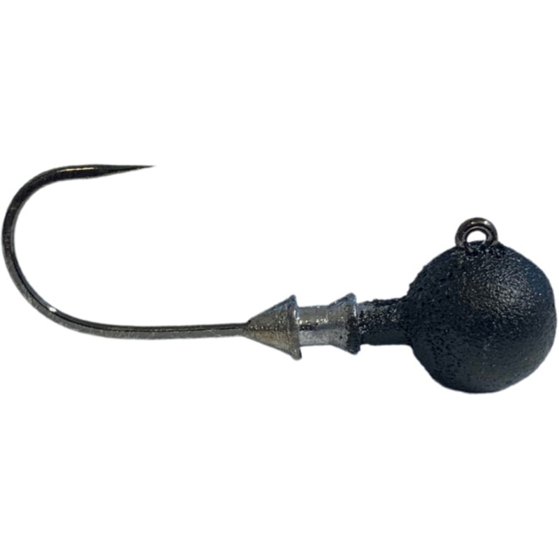 Great Lakes Finesse Stealth Ball Jighead – 3 Pack Matte Black 1/16oz – #1