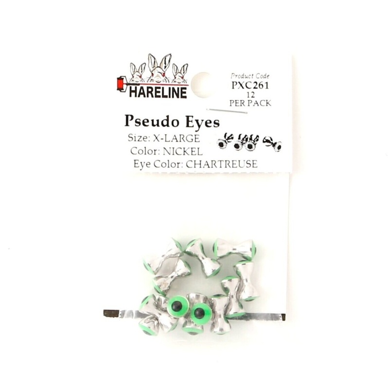 Hareline Pseudo Eyes Chartreuse/Black XL