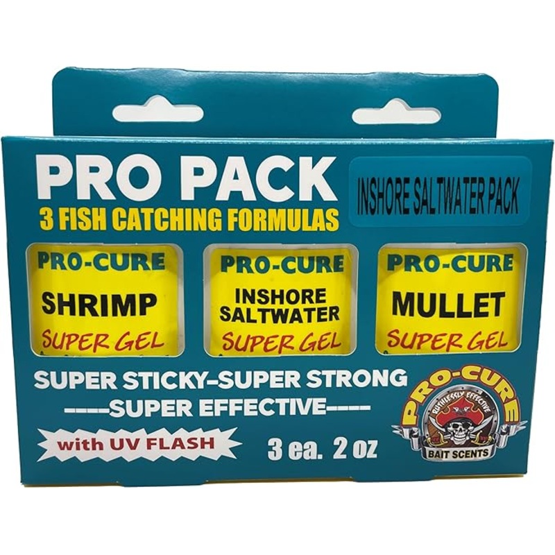 Pro-Cure G3-ISW Inshore Saltwater Pro Pack 3 Pack Super Gel Shrimp