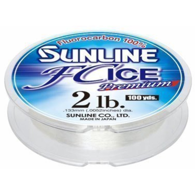 Sunline FC Ice Premium Ice Fishing Fluorocarbon 100 Yards Clear 1  pound